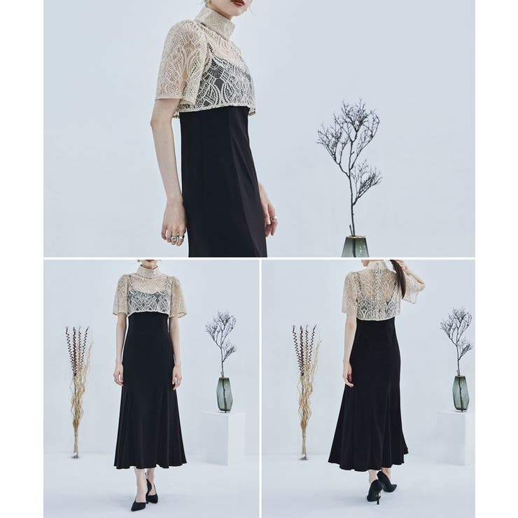 3wayレースボレロ&マーメイドキャミドレス ワンピース ワンピ[品番