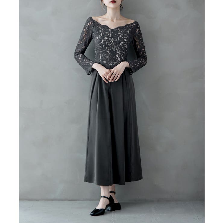 etoll エトル バレエネックスカラップレースドレス[品番：FT000009087