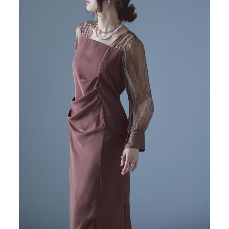 etoll エトル ドレープデザインIラインドレス[品番：FT000009316