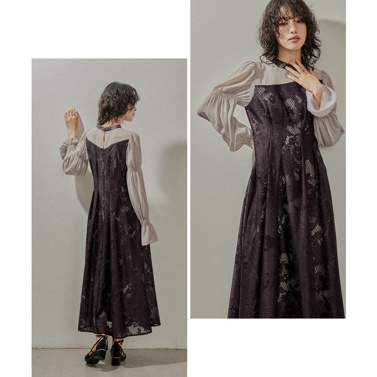 niana ニアナ アシンメトリータックドレス[品番：FT000009293