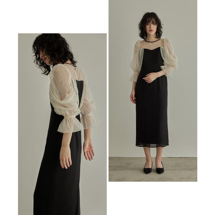 niana ニアナ チュールオフショルダードレス[品番：FT000009578