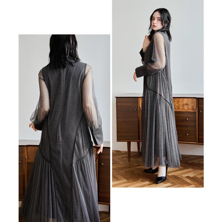 niana ニアナ ラメチュールAラインドレス[品番：FT000010122]｜Fashion