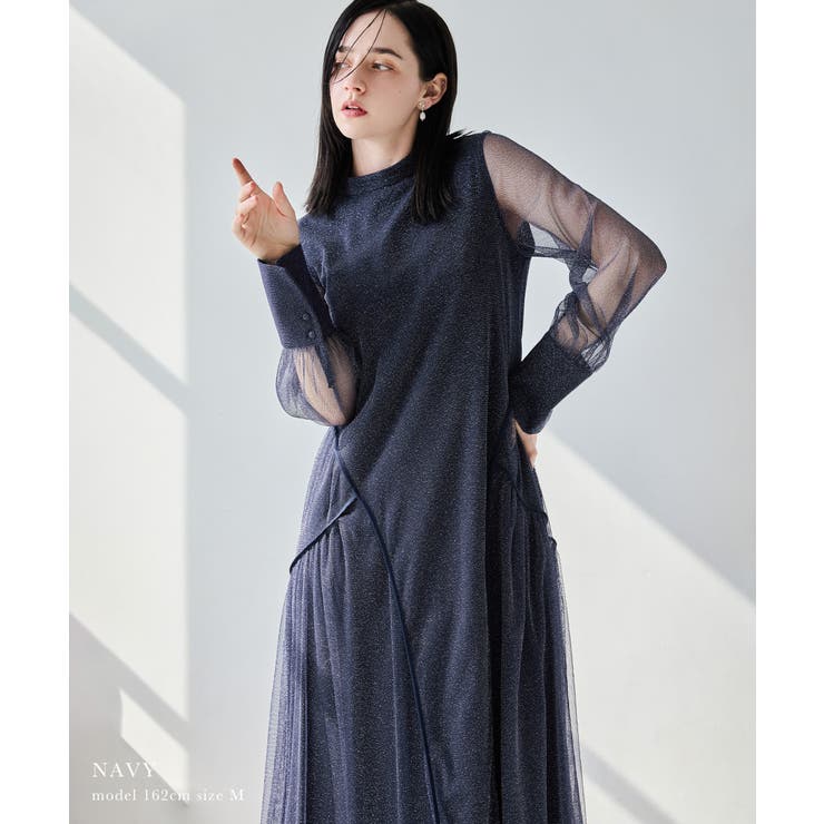 niana ニアナ ラメチュールAラインドレス[品番：FT000010122]｜Fashion