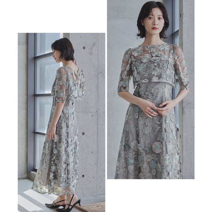 niana ニアナ フラワーレースボレロセットドレス[品番：FT000010584