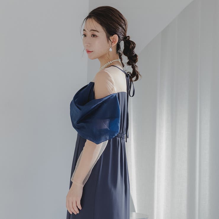 オフショルダータイトドレス ドレス 結婚式[品番：GRVW0001088
