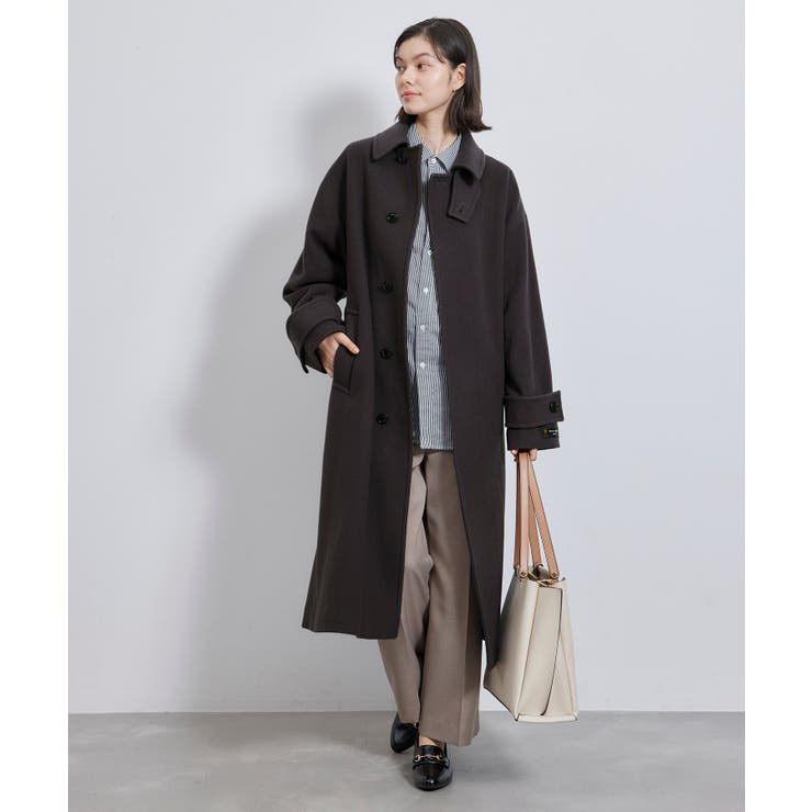 JAPAN FABRICスタンドカラーロングコート[品番：RPCW0046229]｜ROPE