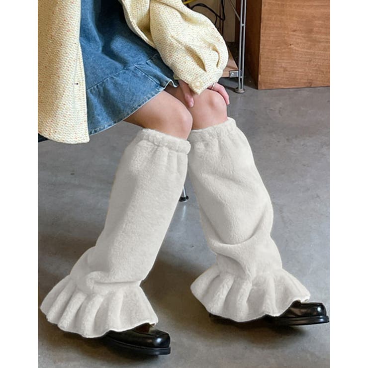 SHOPLIST限定】フリルファーレッグウォーマー レッグウォーマー 靴下