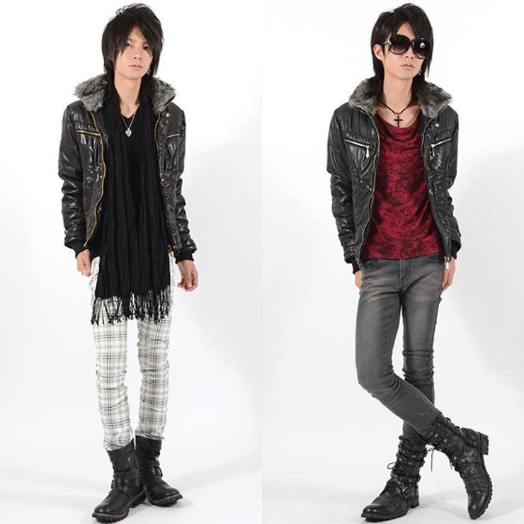 お兄系 メンズジャケット【BERNINGS SHO(バーニングスショウ)ファー付