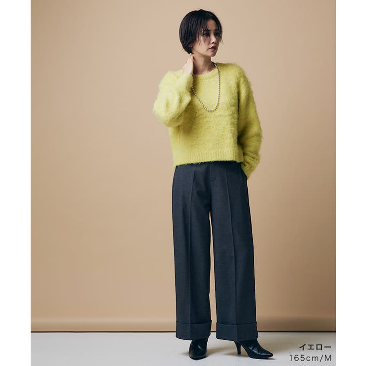 RASW］モヘアタッチクロップドニット ニット モヘアタッチ[品番