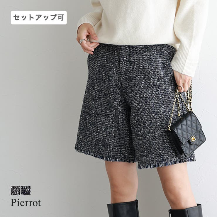 ツイードショートパンツ ショートパンツ ボトムス[品番：PRTW0004686
