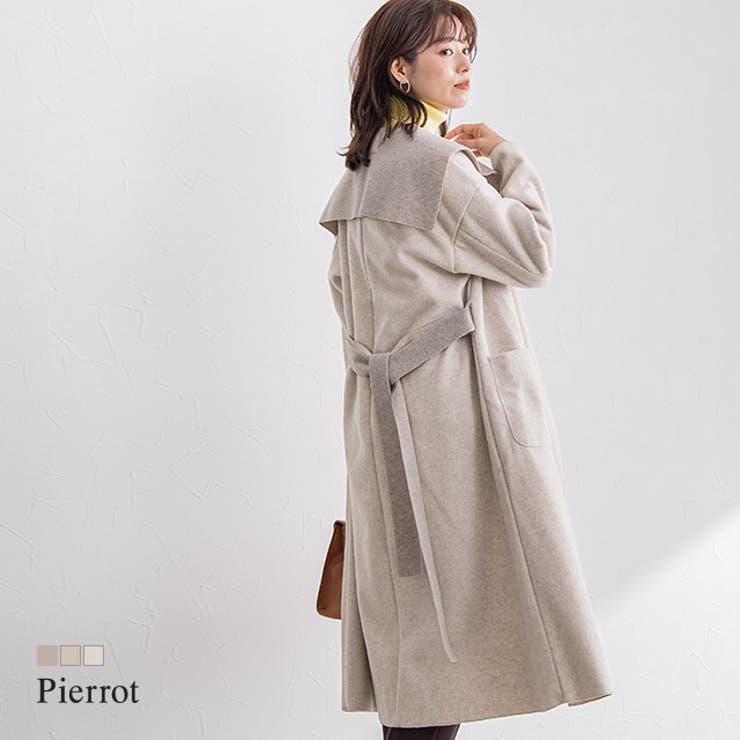 ダブルフェイスセーラーカラーコート コート ロングコート アウター