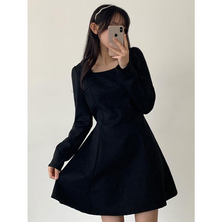 ミニワンピース ワンピース フレアワンピース[品番：KH000013250