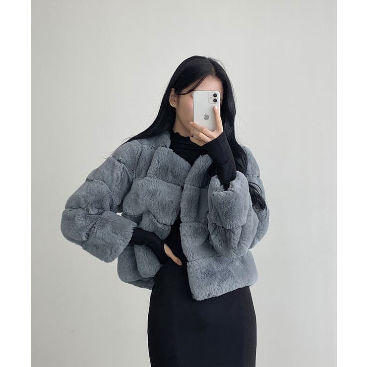 フェイクファー ファージャケット ファーコート[品番：KH000015137