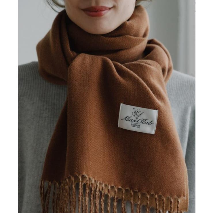 MAISON CLUB】フリンジ大判ストール マフラー[品番：TTMW0002007