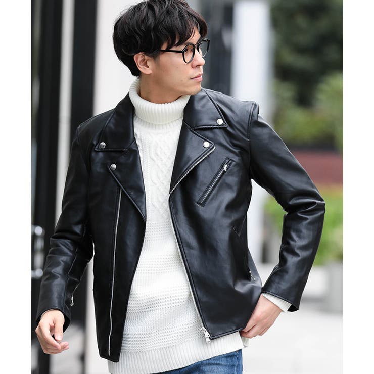 エコレザーダブルライダースジャケット BV17WN10-M002[品番