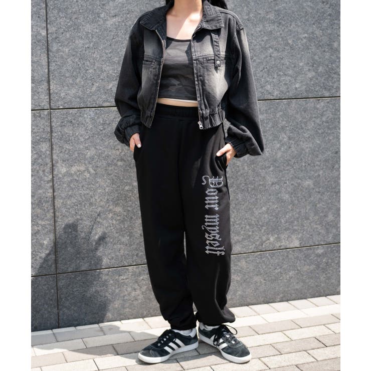 ラインストーンロゴスウェットパンツ[品番：WG010092206]｜WEGO【WOMEN