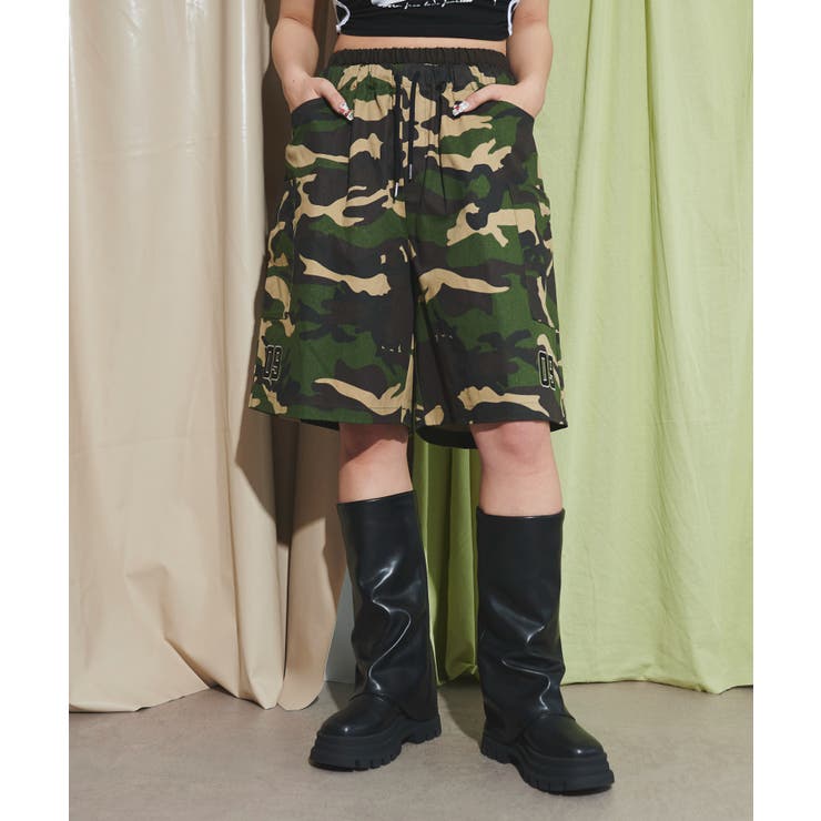 ダブルウエストカモフラハーフパンツ[品番：WG010093592]｜WEGO【WOMEN