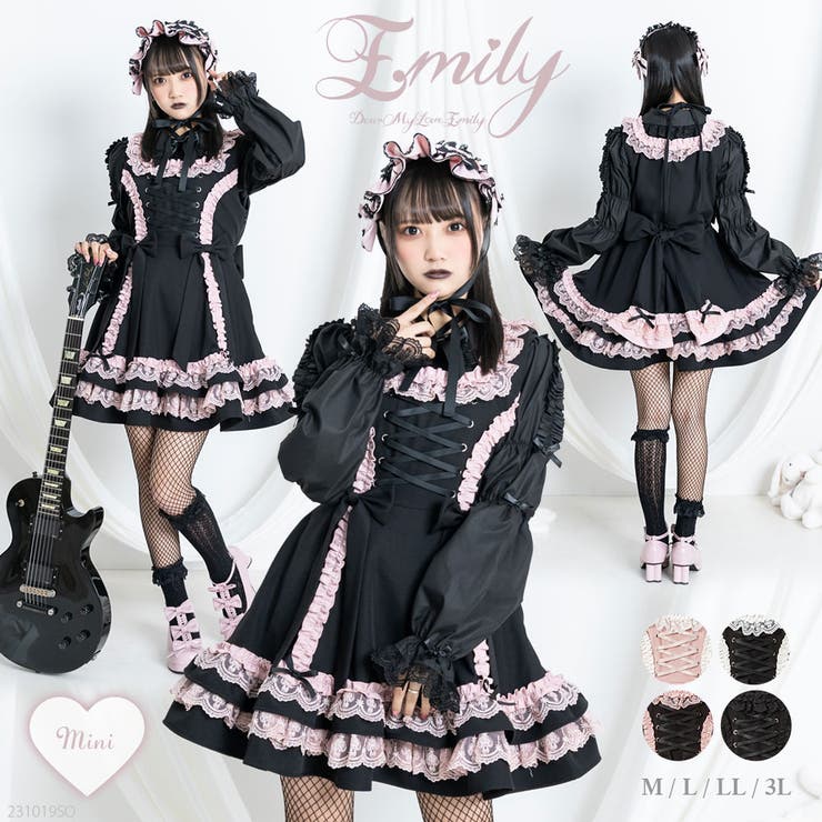 ミルフィーユフリルジャンパースカート mini Mー3L[品番：YU000047337