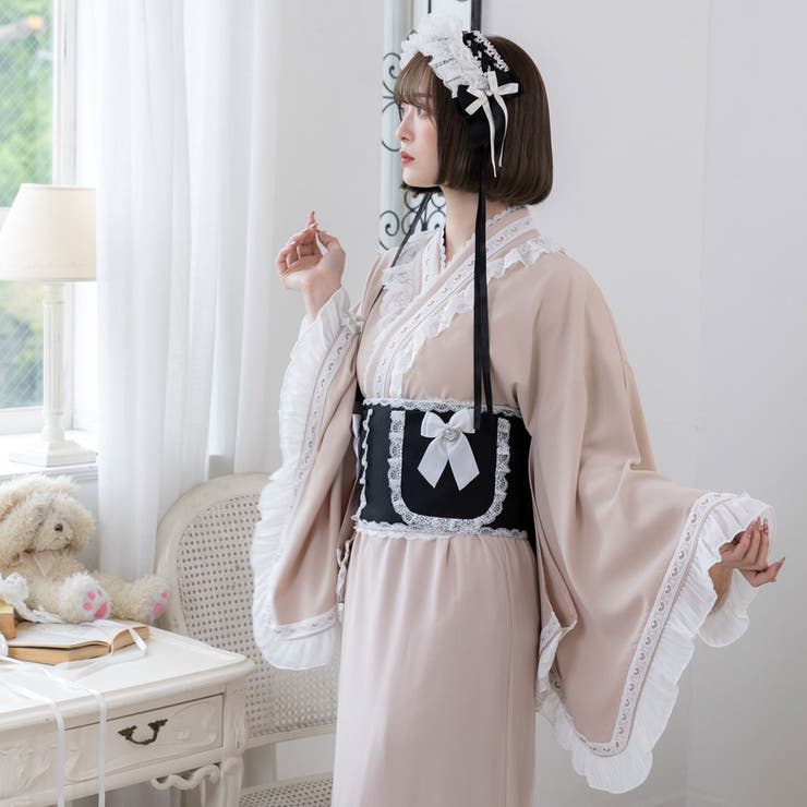 ハートレースフリルセバレート浴衣 量産型 地雷系 夢展望[品番