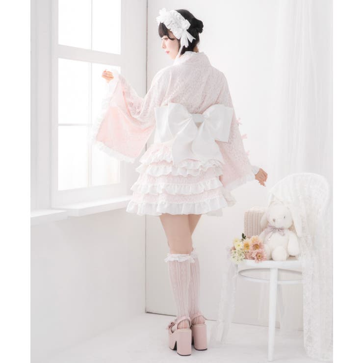 総レースリボン浴衣ドレス 量産型 地雷系 夢展望[品番：YU000047506