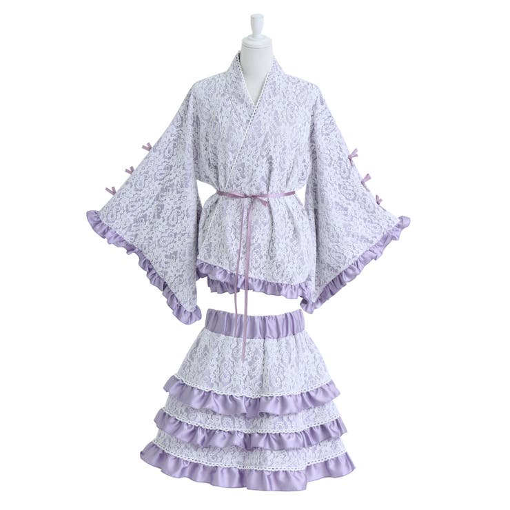 総レースリボン浴衣ドレス 量産型 地雷系 夢展望[品番：YU000047506