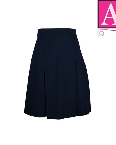 Navy Gabardine 4-pleat skirt #1034PS - Merry Mart Uniforms