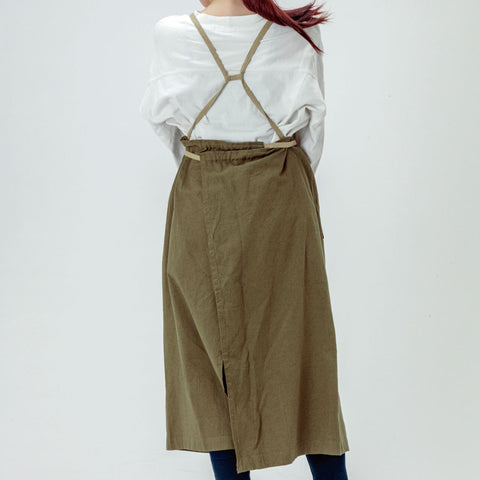 Peacetar Black Label 綿麻フレッシュエプロン - カーキ ふんわり