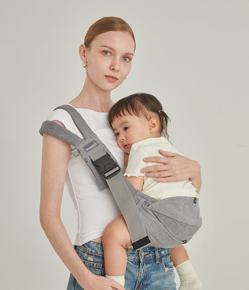 グスケット365抱っこ紐Plus【抱っこ紐+バッグ】グレーレオパード