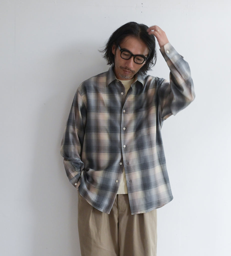 AURALEE SUPER LIGHT WOOL CHECK SHIRT – Chum!
