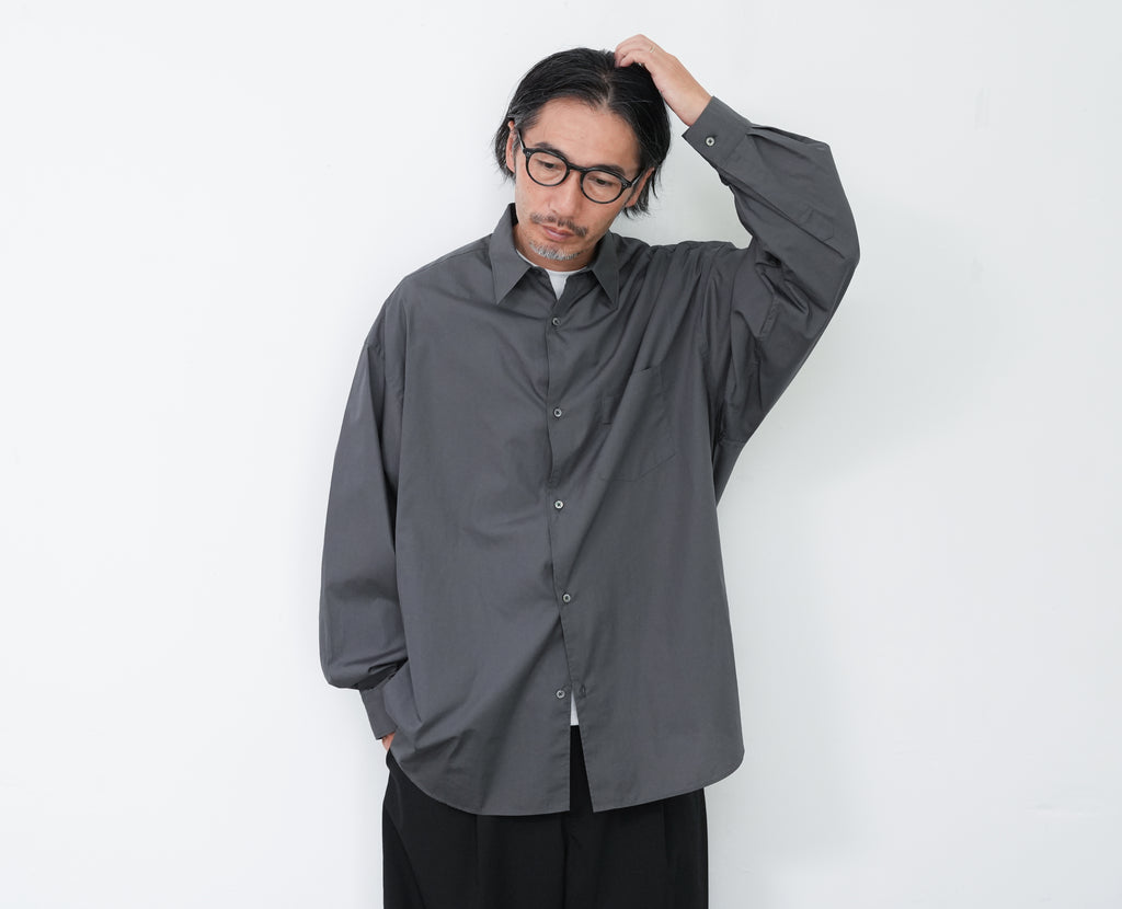 Graphpaper Broad L/S Oversized Regular Collar Shirt – Chum!