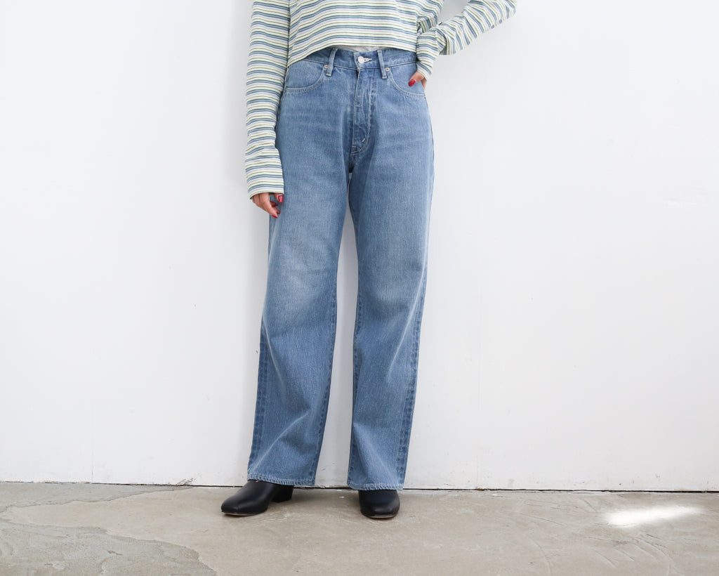 AURALEE SELVEDGE FADED LIGHT DENIM PANTS – Chum!