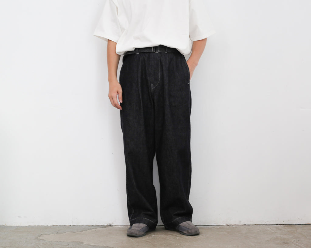 Graphpaper Selvage Denim Two Tuck Pants / Colorfast Denim Belted