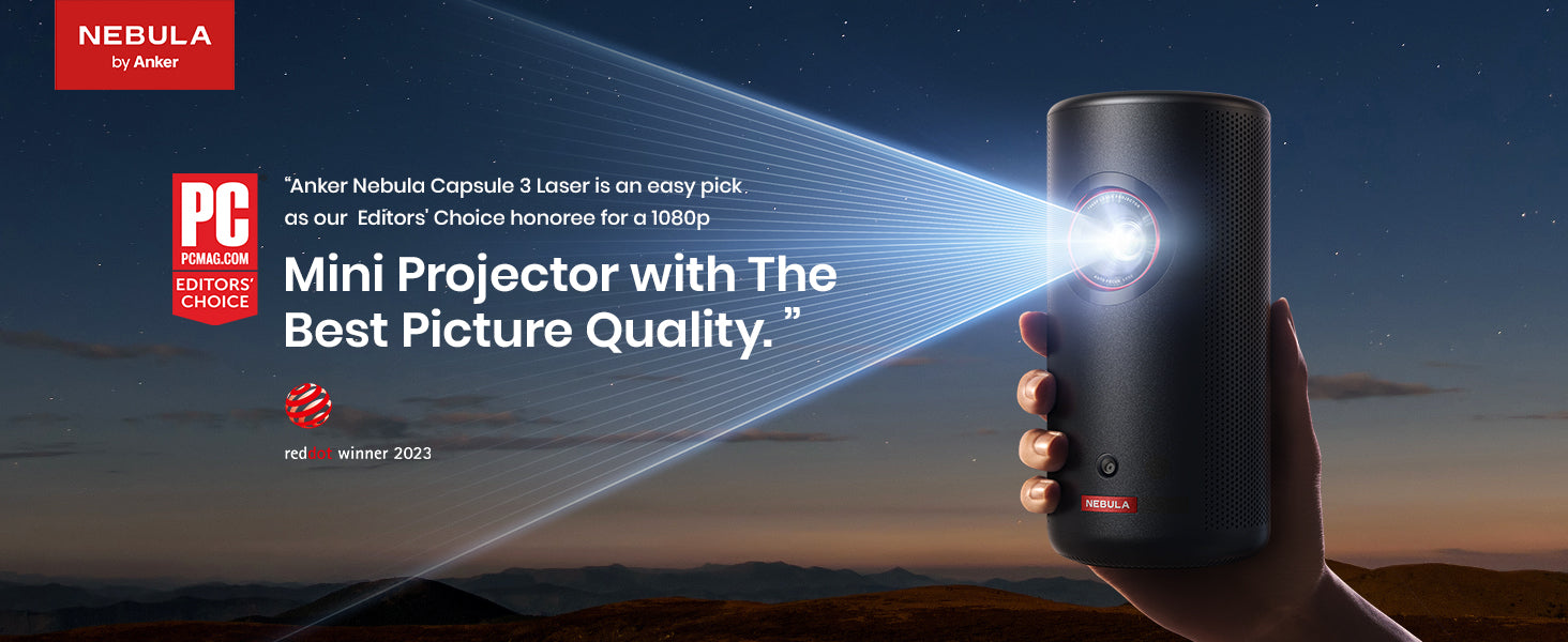 Capsule 3 Laser | Portable Projector | Nebula Europe