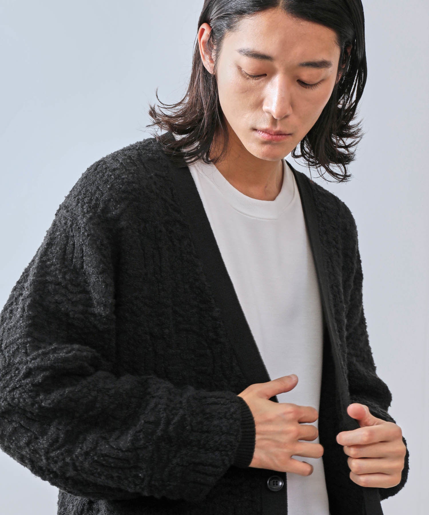 Sequel ブラック カーディガン S115820067 - トップス未開封・アウトレット