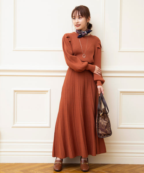 VIS(ビス) / 【高橋愛×ViS】ボリュームスリーブニットワンピース