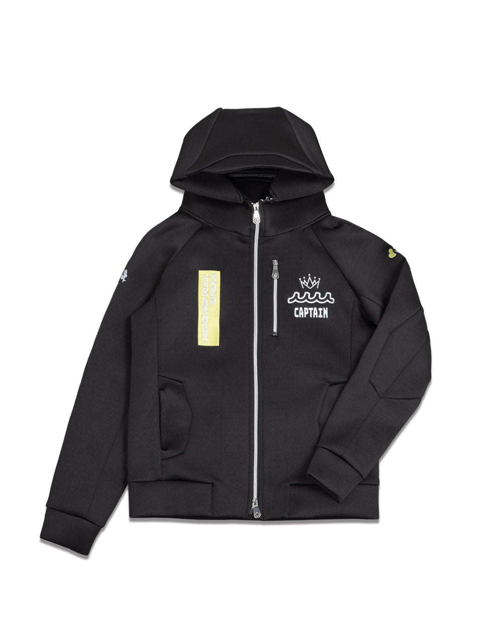 美品 ムータマリン ボンディングパーカー 2way ビッグロゴ ダブル