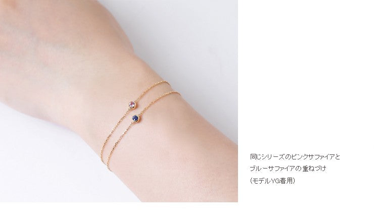 K18/Pt「サファイア ヌード」ブレスレット｜【オレフィーチェ】Orefice
