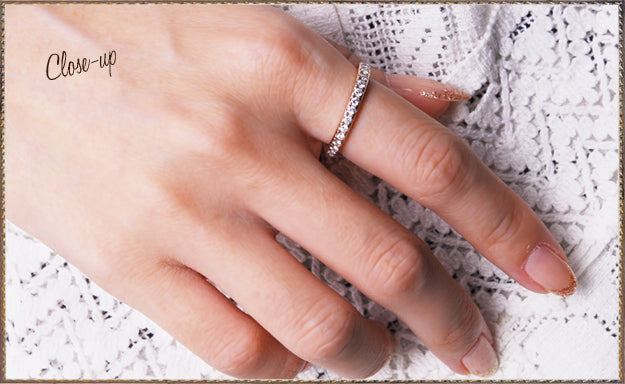 K18/Pt「ドレスハーフエタニティ」リング｜【オレフィーチェ】Orefice