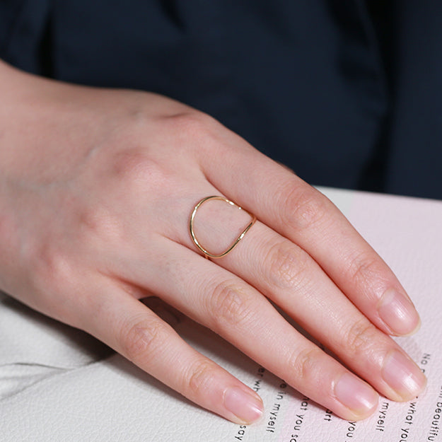 K18/Pt「エルモ オーバル」リング｜【オレフィーチェ】Orefice