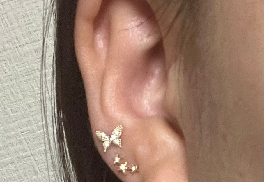 K18/Pt「ティンクル」ピアス(片耳用)｜【オレフィーチェ】Orefice