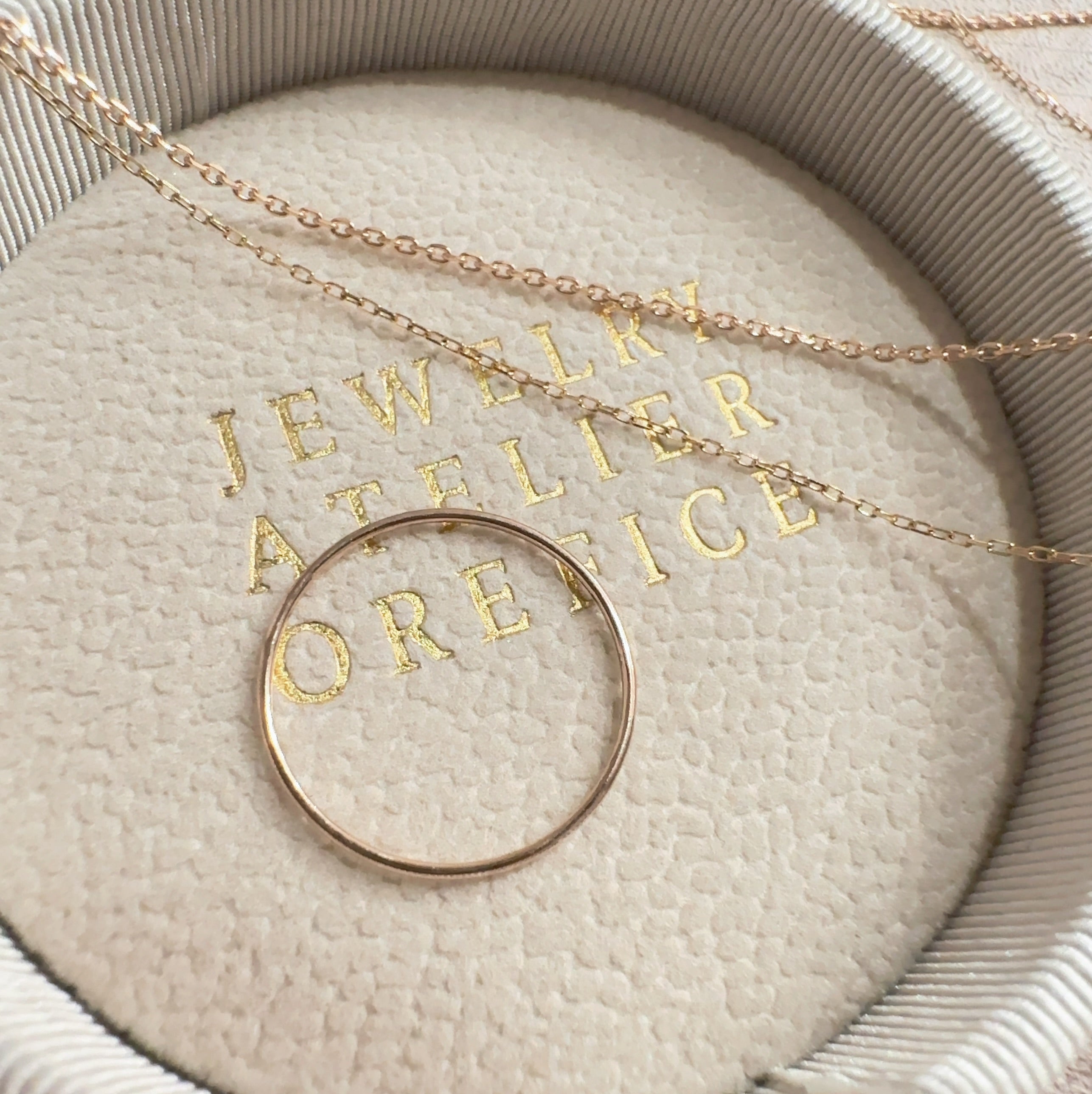 K18「ノア」リング ー ピンクゴールド｜【オレフィーチェ】Orefice