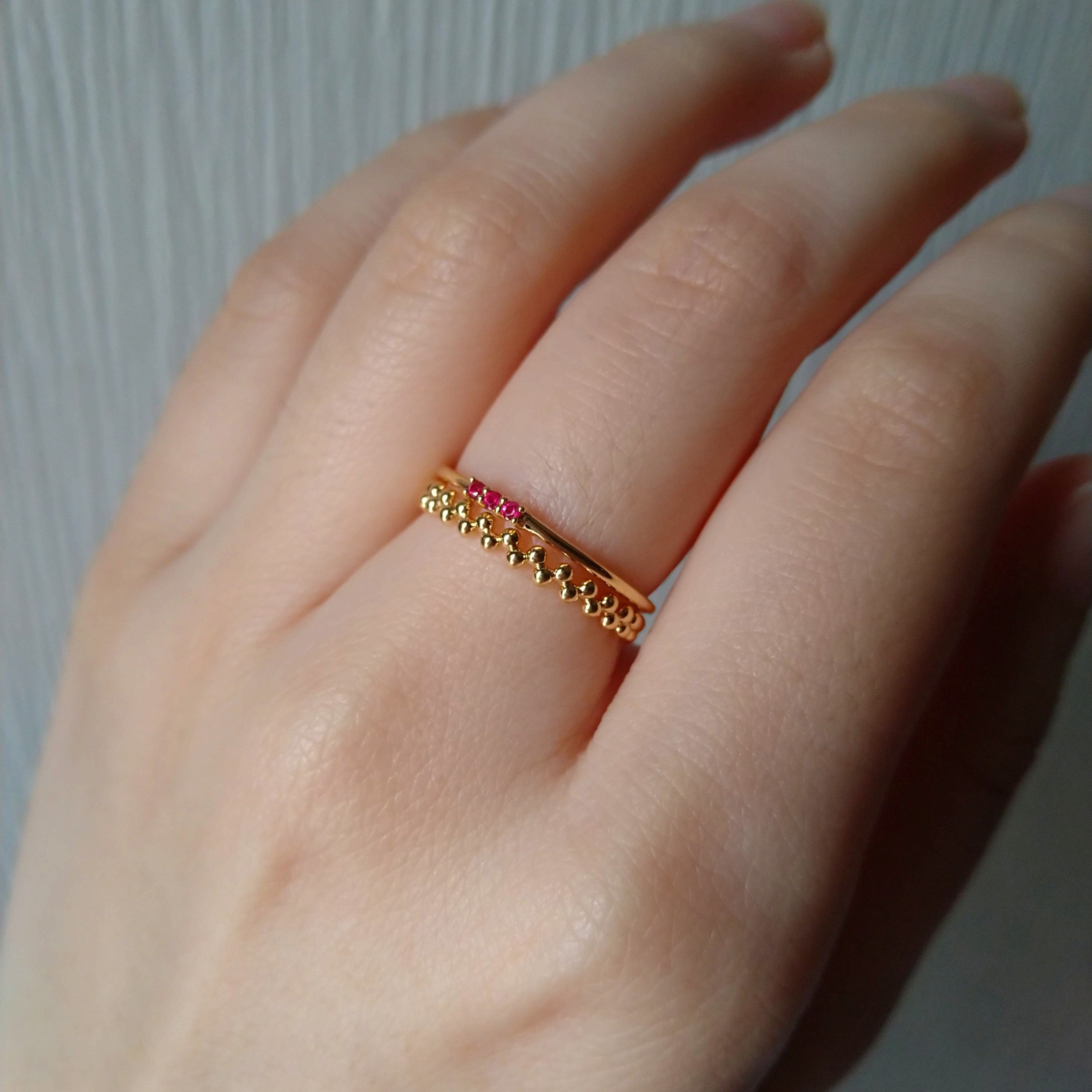 K18/Pt「ルビー ハンナ」リング｜【オレフィーチェ】Orefice