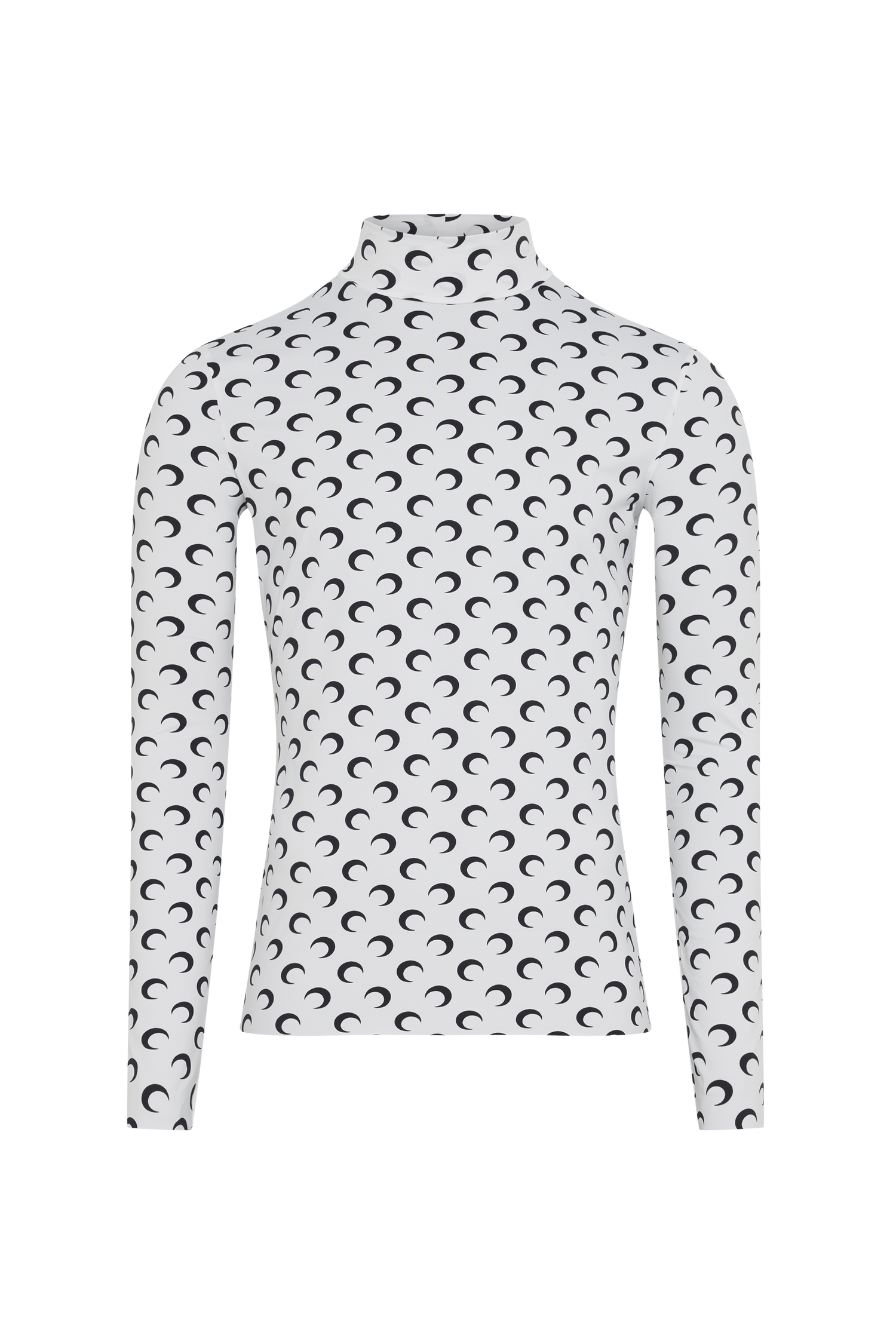 Recycled Moon Jersey SS Highneck Top • Marine Serre