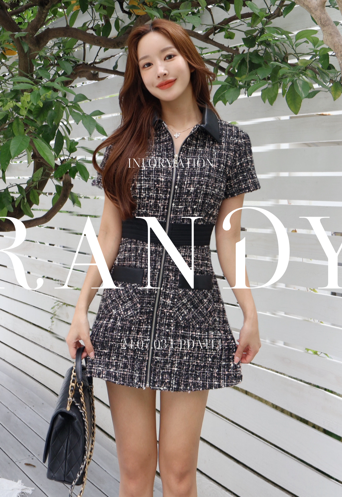 Curvy tweed zip one piece – Randy