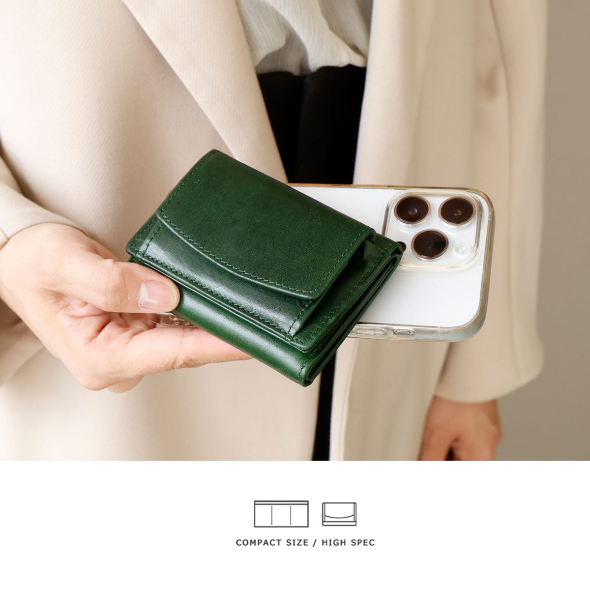 Charis Poche 本革 小さい財布 ミニウォレット イタリアンレザー