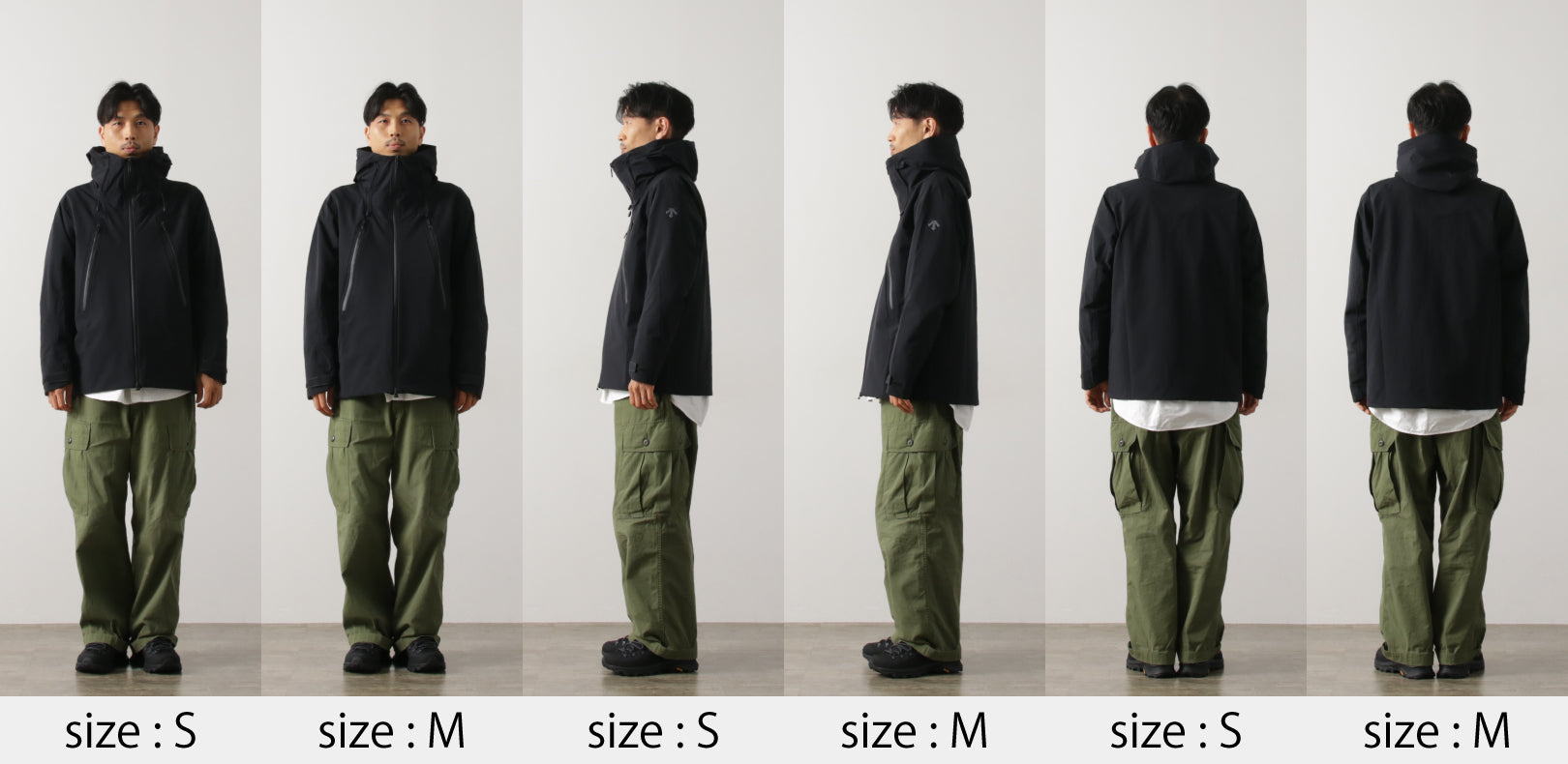 身長・体重別！スタッフ16人が、DESCENTEハードシェルジャケット