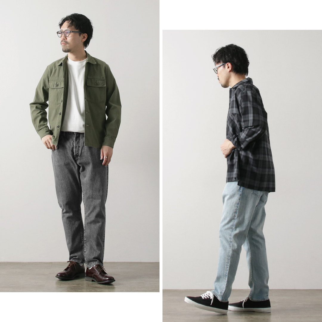 SANCA（サンカ） 14オンス デニム テーパード 5Pパンツ アイス