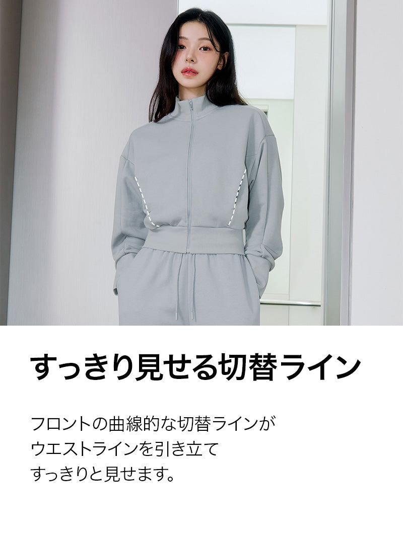 ハイネック 背中カーブライン入り ジャケット (単品)