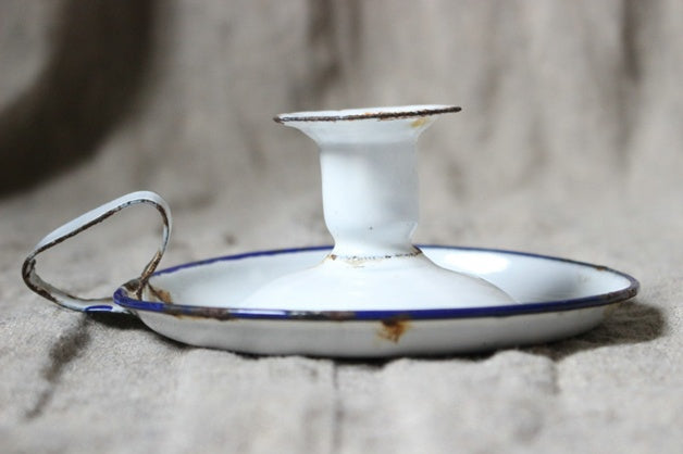 手のひらサイズのエナメルキャンドルスタンド（燭台） フランス