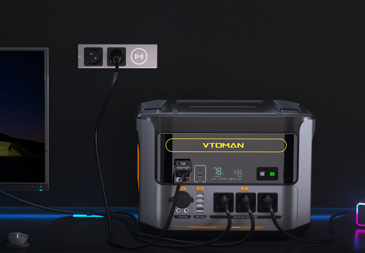 VTOMAN FlashSpeed 1000/2376Wh with 110W Solar Panel (CA ONLY)